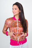 Bomber and Jogger Pant Beach Set- Fuchsia/Orange Unicornio Azul 