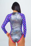 Kite Surf Swimsuit- Psychadelic print Unicornio Azul 