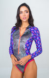 Kite Surf Swimsuit- Psychadelic print Unicornio Azul 