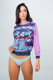 Floral Beach Hoodie- Light Purple Unicornio Azul 