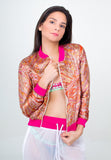 Bomber and Jogger Pant Beach Set- Fuchsia/Orange Unicornio Azul 