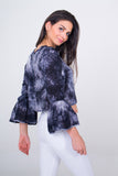 Long Sleeve Tie Dye Top Unicornio Azul 
